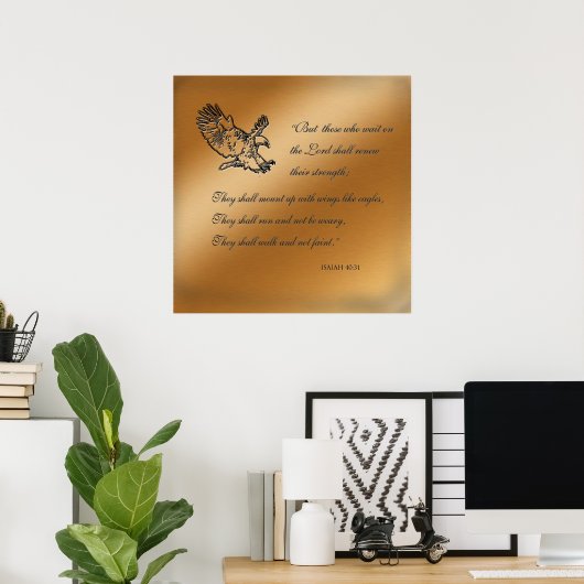 Isaiah 40:31 Poster (Thuiskantoor)