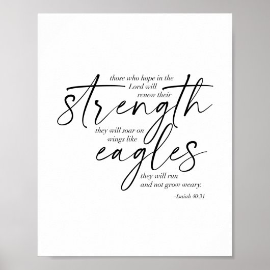 Isaiah 40:31 poster (Voorkant)