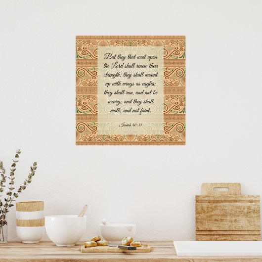 Isaiah 40:31 Poster (Keuken)