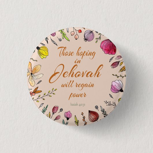 Isaiah 40:31 ronde button 3,2 cm (Voorkant)