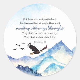Isaiah 40:31 ronde sticker