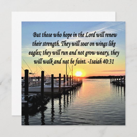 ISAIAH 40:31 SCRIPTURE VERSE KAART (Voorkant / Achterkant)