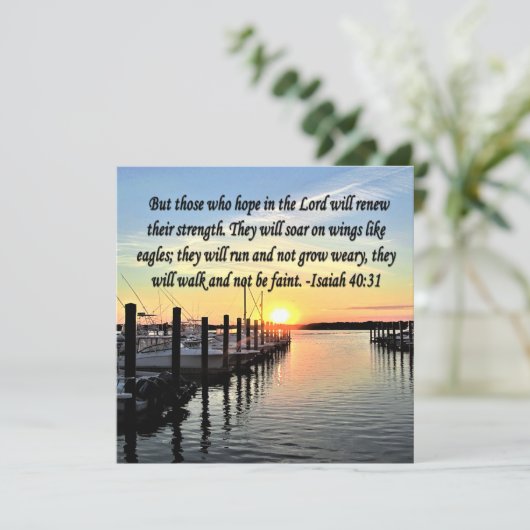 ISAIAH 40:31 SCRIPTURE VERSE KAART (Staand voorkant)