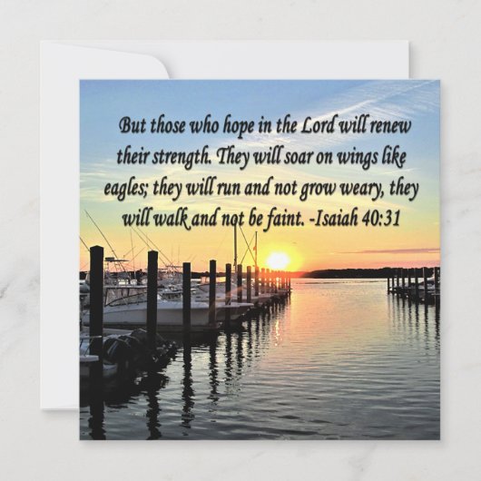 ISAIAH 40:31 SCRIPTURE VERSE KAART (Voorkant)