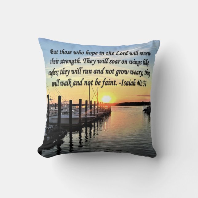 ISAIAH 40:31 SCRIPTURE VERSE KUSSEN (Voorkant)