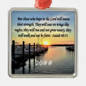 ISAIAH 40:31 SCRIPTURE VERSE METALEN ORNAMENT (Voorkant)