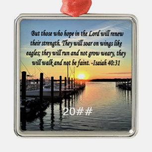 ISAIAH 40:31 SCRIPTURE VERSE METALEN ORNAMENT