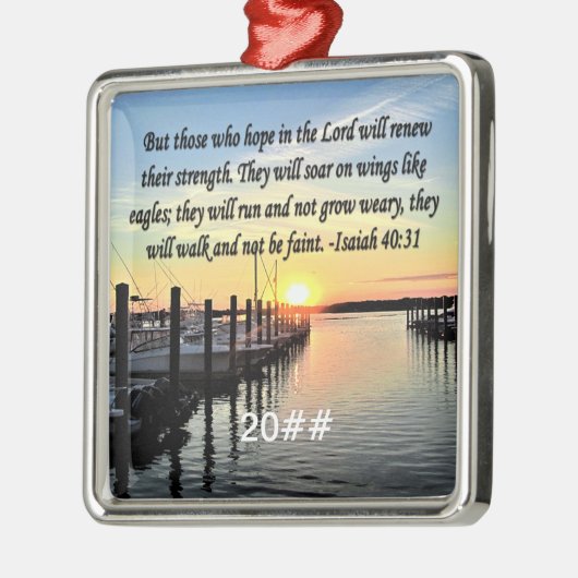ISAIAH 40:31 SCRIPTURE VERSE METALEN ORNAMENT (Links)
