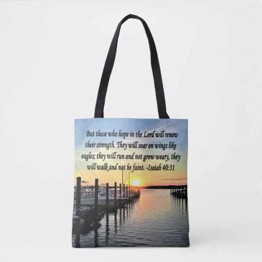 ISAIAH 40:31 SCRIPTURE VERSE TOTE BAG (Voorkant)