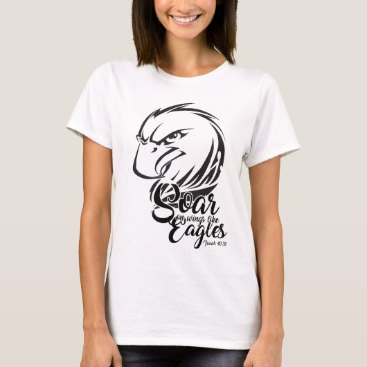 Isaiah 40:31 - soaar op vleugels zoals adelaars t-shirt (Voorkant)