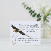 Isaiah 40:31 Those who wait on the Lord, Bible Briefkaart (Staand voorkant)