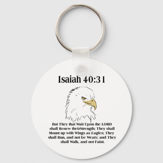Isaiah 40:31-toetsenbord sleutelhanger (Voorkant)