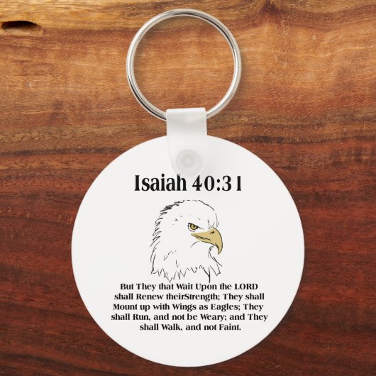 Isaiah 40:31-toetsenbord sleutelhanger (Voorkant)
