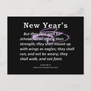 Isaiah 40-31 van het nieuwjaar feestdagenkaart