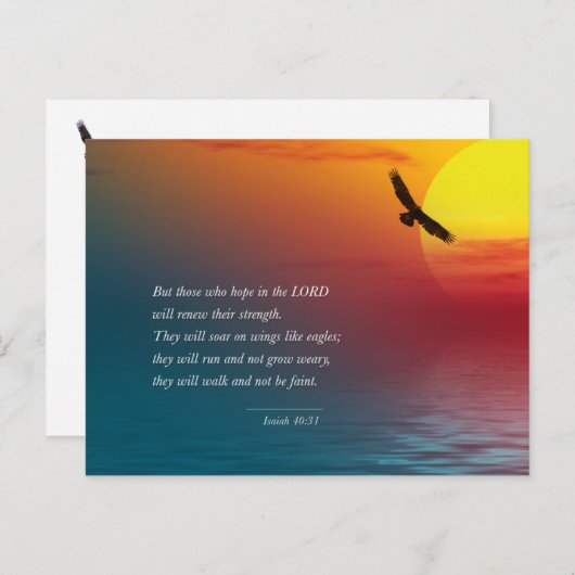 Isaiah 40:31 Verse Bijbel Heer Eagle Briefkaart (Voorkant / Achterkant)