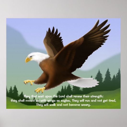 Isaiah 40:31 - Zachte Eagle Print (Voorkant)