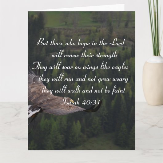 Isaiah 40:31 - ze zullen op vleugels zoren zoals a kaart (Voorkant)