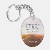 Isaiah 40:3 Bereid de weg van de Heer, Bijbel Sleutelhanger (Voorkant Links)