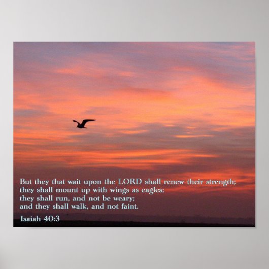 Isaiah 40:3 Sunrise Poster (Voorkant)
