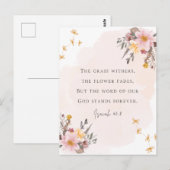 Isaiah 40:8 Bijbelversie Briefkaart (Voorkant / Achterkant)