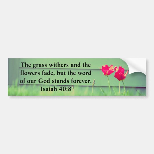 Isaiah 40:8 bumpersticker (Voorkant)