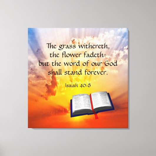 Isaiah 40:8 canvas afdruk (Voorkant)