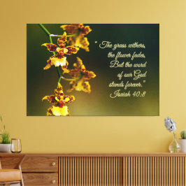 Isaiah 40:8 Inspirerend Canvas Afdruk