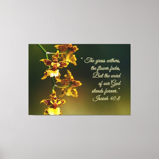 Isaiah 40:8 Inspirerend Canvas Afdruk (Voorkant)