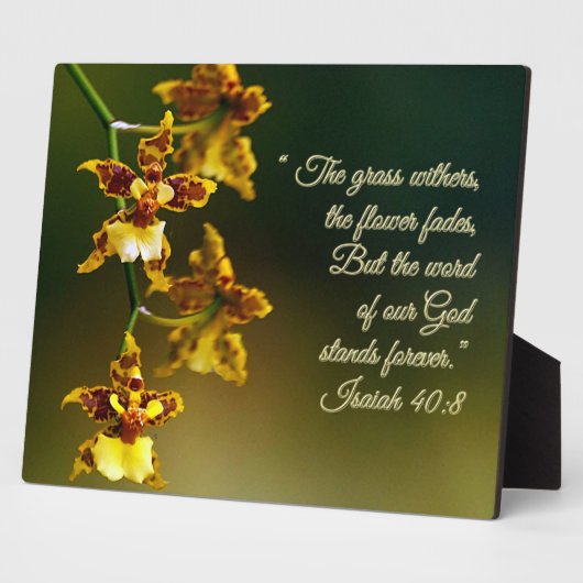 Isaiah 40:8 Inspirerend Fotoplaat (Zijkant)