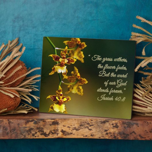 Isaiah 40:8 Inspirerend Fotoplaat (Zijkant)