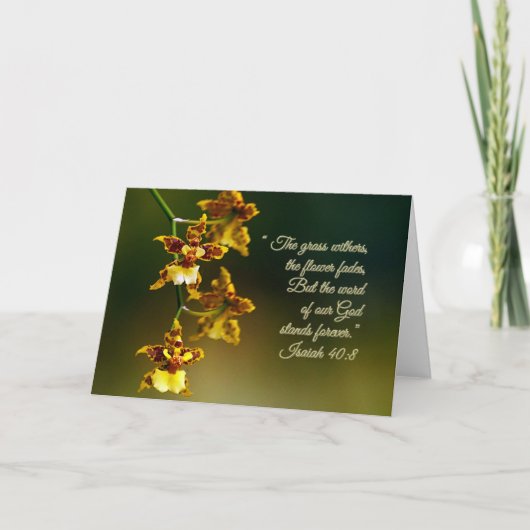 Isaiah 40:8 Inspirerend Kaart (Voorkant)