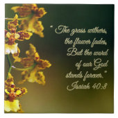 Isaiah 40:8 Inspirerend Tegeltje (Voorkant)