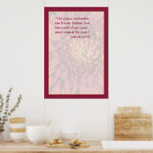 Isaiah 40:8 Manuscript Print (Red Mum) (Keuken)