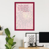 Isaiah 40:8 Manuscript Print (Red Mum) (Thuiskantoor)
