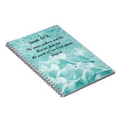 Isaiah 40:8 Notitieboek Scripture Verse Aqua Flowe (Rechterzijde)