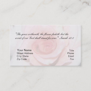 Isaiah 40:8 persoonlijke kaart visitekaartje