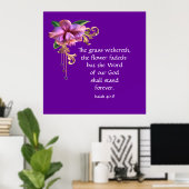 Isaiah 40:8 poster (Thuiskantoor)