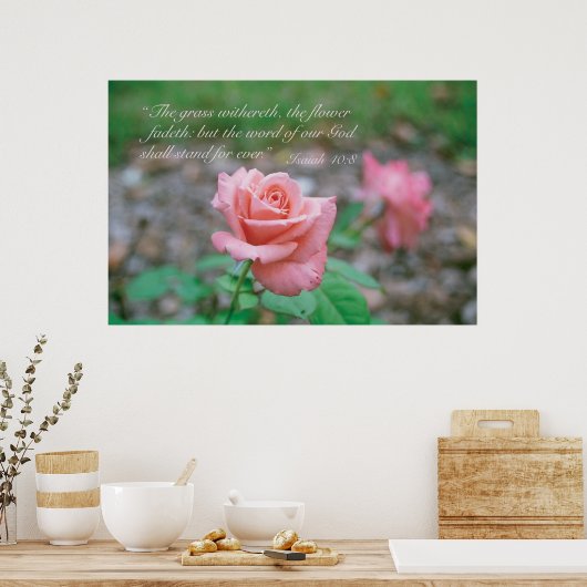 Isaiah 40:8 poster (Keuken)