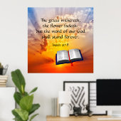 Isaiah 40:8 poster (Thuiskantoor)