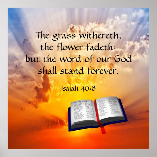Isaiah 40:8 poster (Voorkant)