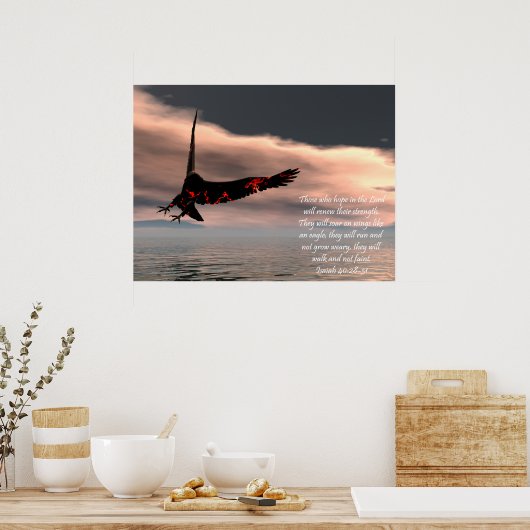 Isaiah 40 Bijbelverse Poster (Keuken)