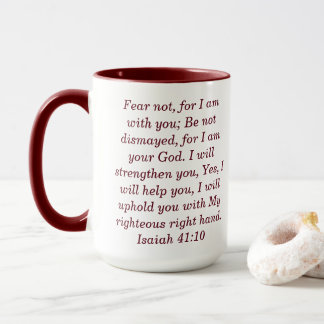 Isaiah 41:10 Aangepaste Schrift Tweekleurige Koffi Mok