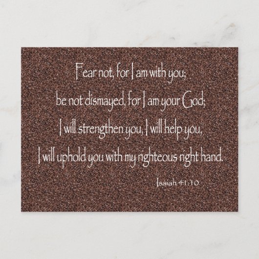 Isaiah 41:10 Angst niet, want ik ben bij jou Chris Briefkaart (Voorkant)