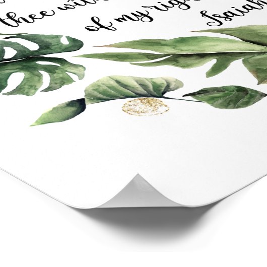 Isaiah 41:10 Angst niet, Waterverf Bijbelversie Poster (Hoek)