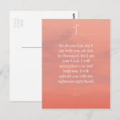 Isaiah 41-10 Bible inspiratie citeert Briefkaart (Voorkant / Achterkant)