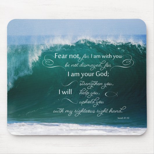 Isaiah 41 10 Bijbel Verse Mousepad Muismat (Voorkant)