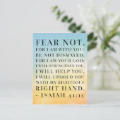 Isaiah 41:10 Bijbelcitaat Briefkaart (Staand voorkant)