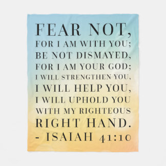 Isaiah 41:10 Bijbelcitaat Fleece Deken