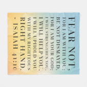 Isaiah 41:10 Bijbelcitaat Fleece Deken (Voorkant (Horizontaal))
