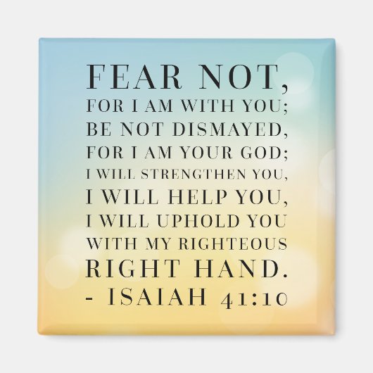 Isaiah 41:10 Bijbelcitaat Magneet (Voorkant)
